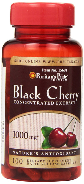 Puritan's Pride 2 Pack of Black Cherry 1000 mg Puritan's Pride Black Cherry 1000 mg-100 Capsules