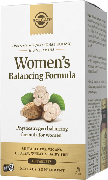 Solgar PM PhytoGen Complex, 60 Tablets - Pueraria Mirifica - Balancing Formula for Women, Energy Metabolism, Nervous System Health - Vegan, Gluten Free, Dairy Free, Kosher - 60 Servings