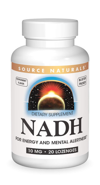 Source Naturals NADH 10mg, Boost Energy and Mental Alertness, 20 Tablets