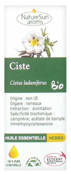 NatureSun Aroms Organic Essential Oil Cistus (Cistus Ladaniferus) 5ml