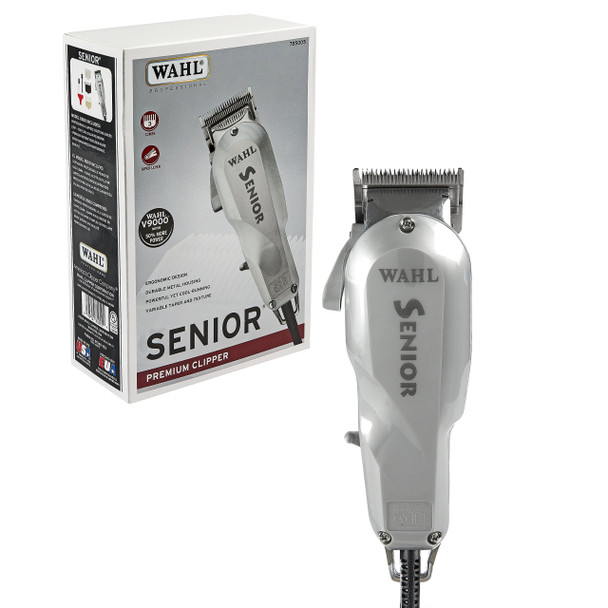 Wahl Professional Senior Clipper for Heavy Duty Cutting, Tapering, Fading and Blending - The Original Electromagnetic Clipper with an Ultra Powerful V9000 Motor for Barbers and Stylists - Model 8500