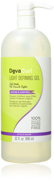 DevaCurl Light Defining Styling Hair Gel, 32 Fl Oz (Pack of 1)