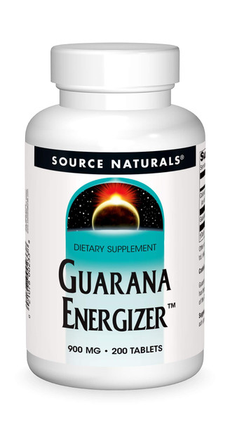Source Naturals Guarana Energizer Dietary Supplement - Supports A Long Lasting Energy Boost - 200 Tablets
