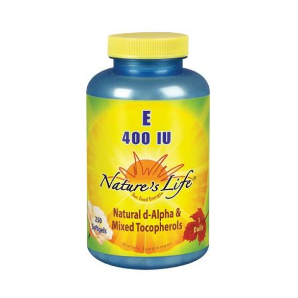 Vitamin E d-Alpha & Mixed Tocopherols 250 softgels by Nature's Life