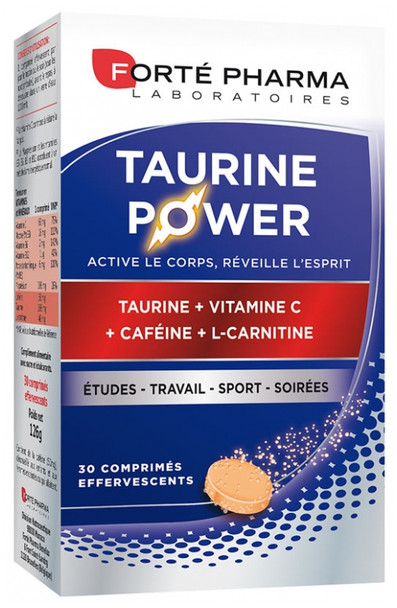 Forte Pharma Taurine Power 30 Effervescent Tablets