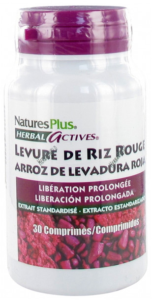Natures Plus Herbal Actives Red Yeast Rice Extended Release 30 Tablets