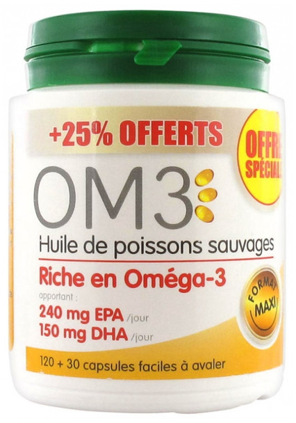 OM3 Wild Fish Oil 120 Capsules + 30 Capsules Free