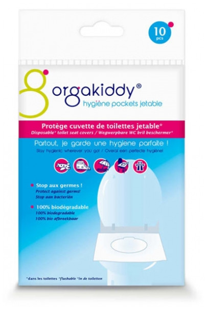 Orgakiddy Disposable Toilet Seat Covers 10 Individually Wrapped