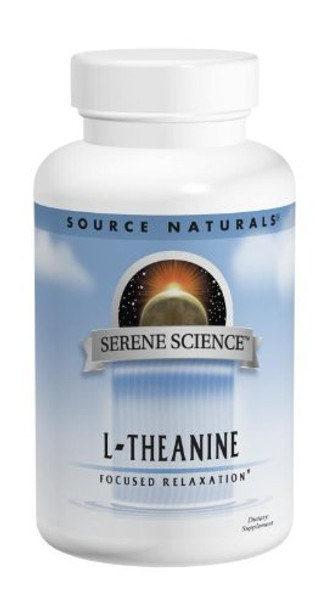 Source Naturals L-Theanine 200mg, 60 Tablets (Pack of 2)