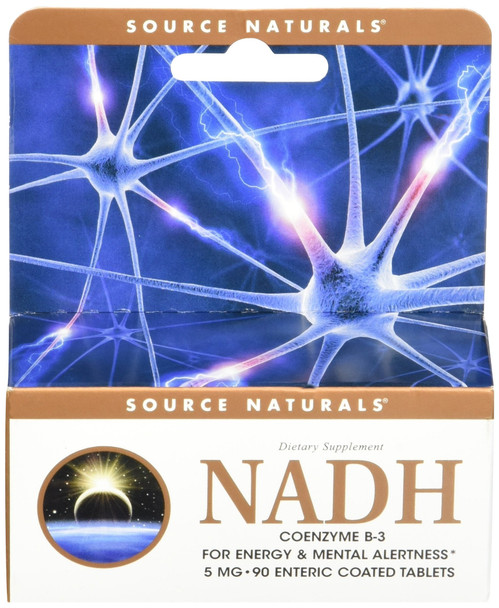 Source Naturals NADH 5mg, Boost Energy and Mental Alertness, 90 Tablets