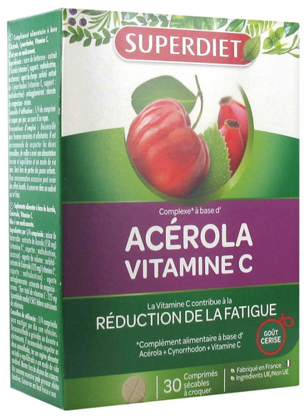Superdiet Acerola Vitamin C 30 Scored Tablets