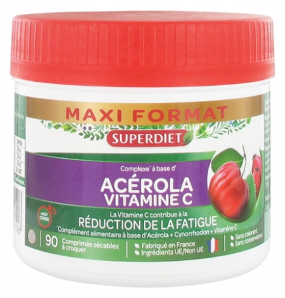 Superdiet Acerola Vitamin C 90 Chewable Scored Tablets