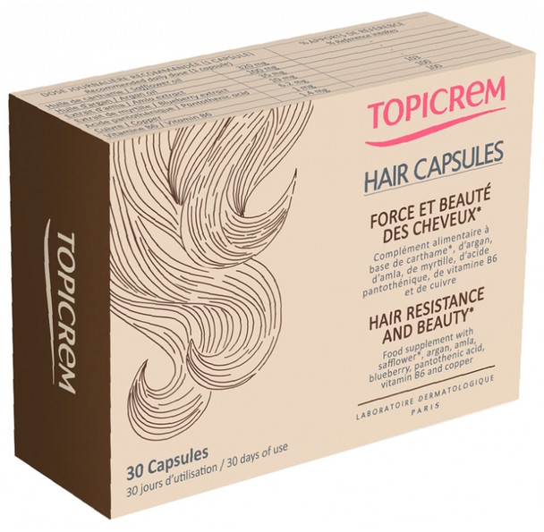 Topicrem Hair Capsules Hair Resistance and Beauty 30 Capsules