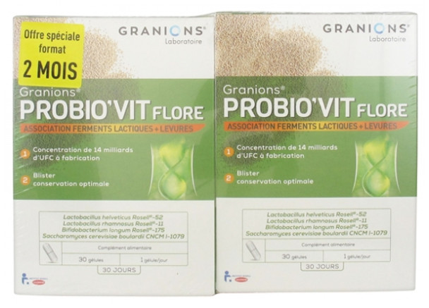 Granions Probio'Vit Flore 2 x 30 Capsules