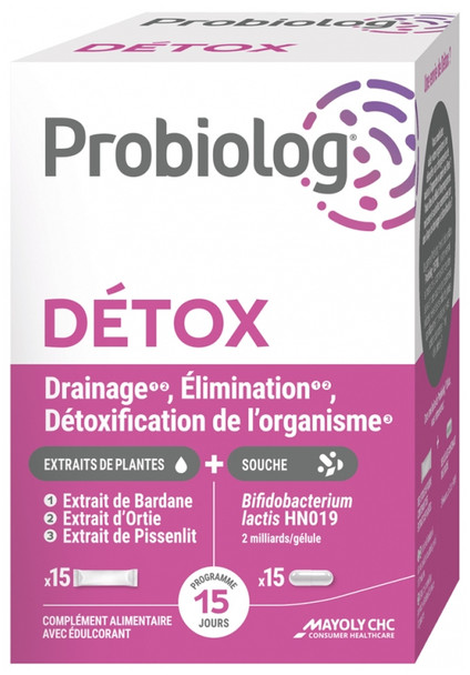 Mayoly Spindler Probiolog Detox 15 Sticks + 15 Capsules