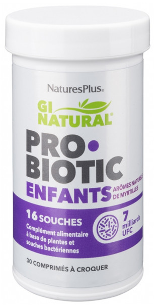 Natures Plus Gi Natural Probiotic Kids 30 Chewable Tablets