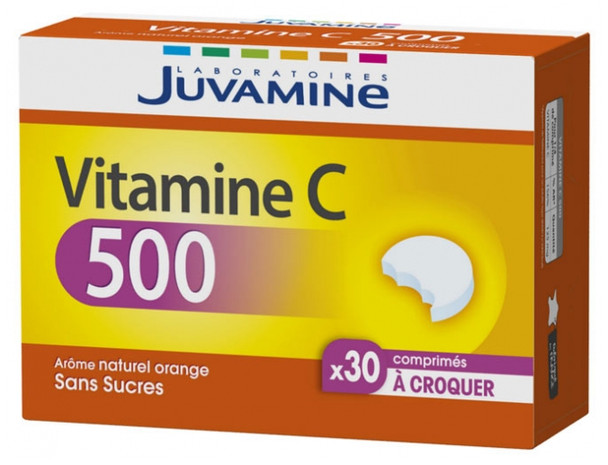 Juvamine Vitamine C 500 30 Tablets to Crunch