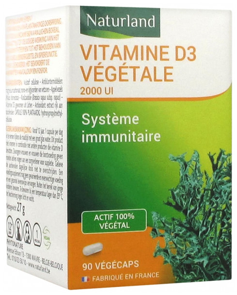 Naturland Vitamin D3 Vegetable 90 Vegecaps