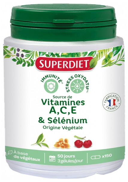 Superdiet Vitamins A, C, E & Selenium 150 Capsules