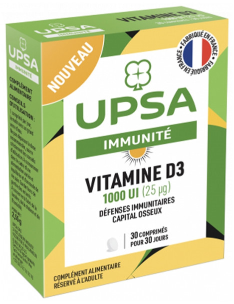 UPSA Vitamin D3 1000 IU 30 Tablets