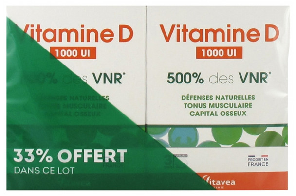 Vitavea Vitamin D 1000 UI 2 x 90 Tablets