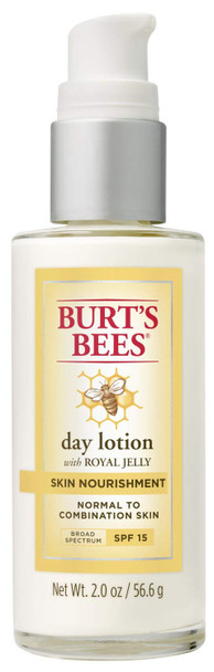 Burt's Bees Skin Nourishment Day Lotion with SPF 15 for Normal to Combination Skin, 2 Oz (Package May Vary)