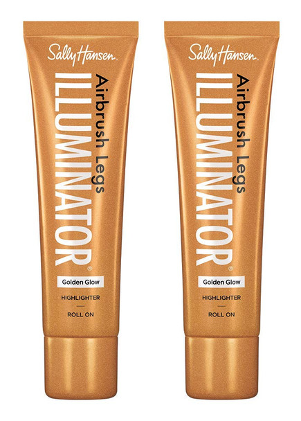 Sally Hansen Airbrush Legs Illuminator Leg Makeup, Golden Glow, 3.4 Fl Oz, Pack of 2