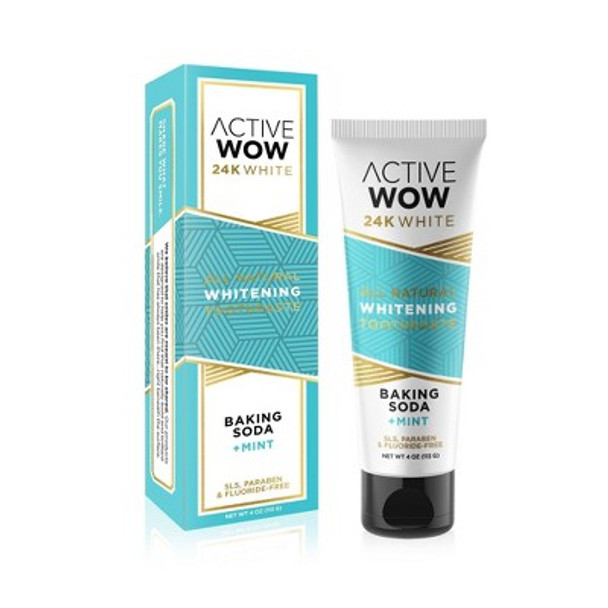 Active Wow White Baking Soda Whitening Toothpaste Mint - 4oz