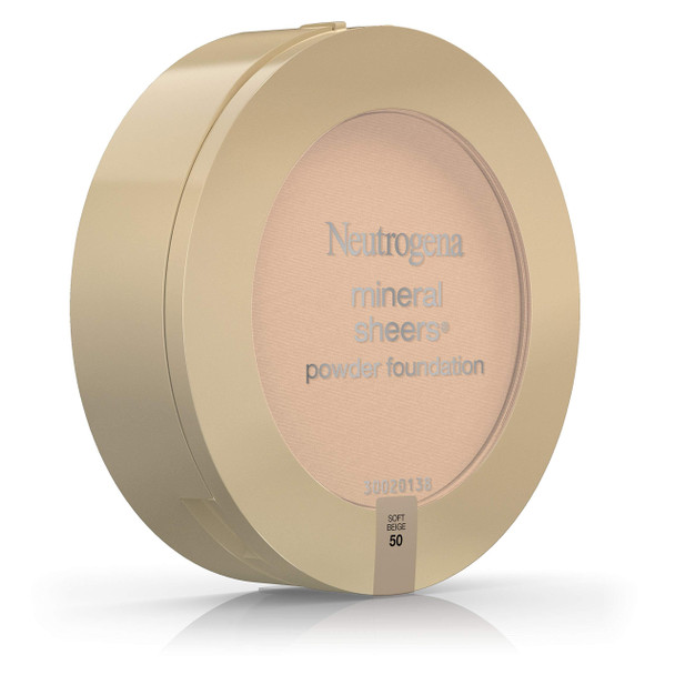 Neutrogena Mineral Sheers Powder Foundation, Soft Beige 50, 0.34 Ounce