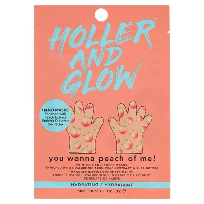 Holler and Glow You Wanna Peach of Me Refreshing Hand Mask - 0.6 fl oz