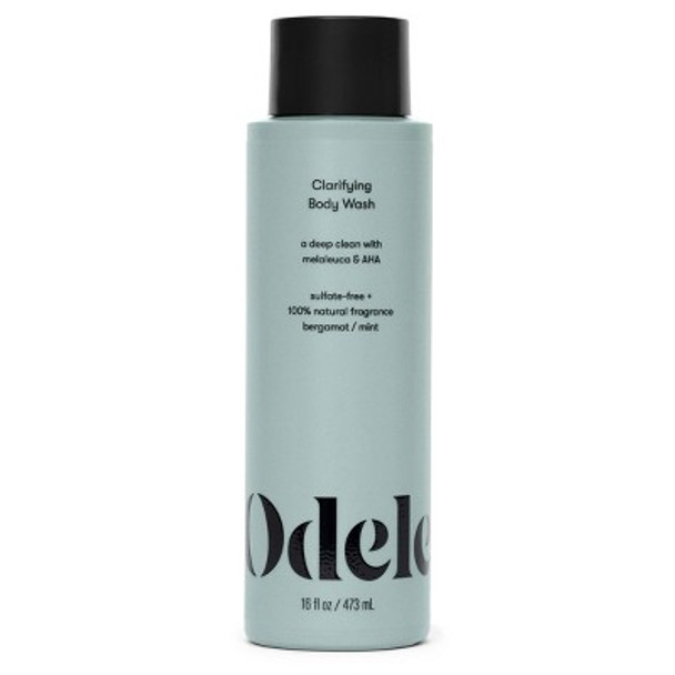 Odele Clarifying Body Wash - Exfoliating, Deep Clean with Tea Tree, Bergamot & Mint - 16 fl oz