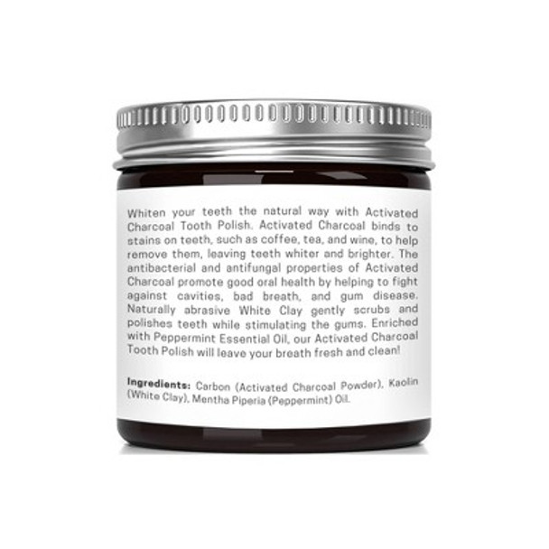 Olivia Care Activated Charcoal Tooth Polish Whitening Powder Original - 2oz