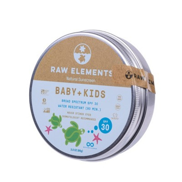 Raw Elements Baby + Kids Mineral Sunscreen Tin - SPF 30+ - 3oz