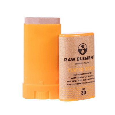 Raw Elements Tinted Mineral Sunscreen Face Stick - SPF 30 - 0.6oz