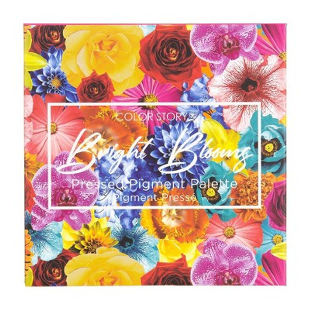 Color Story Pressed Pigment Eyeshadow Palette - Bright Blooms - 0.54oz