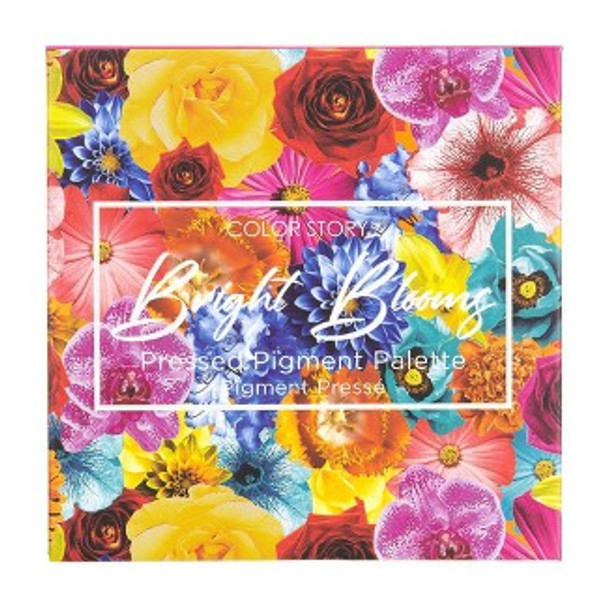 Color Story Pressed Pigment Eyeshadow Palette - Bright Blooms - 0.54oz