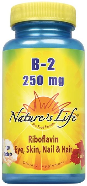 Natures Life Vitamin B-2 -- 250 Mg - 100 Tablets