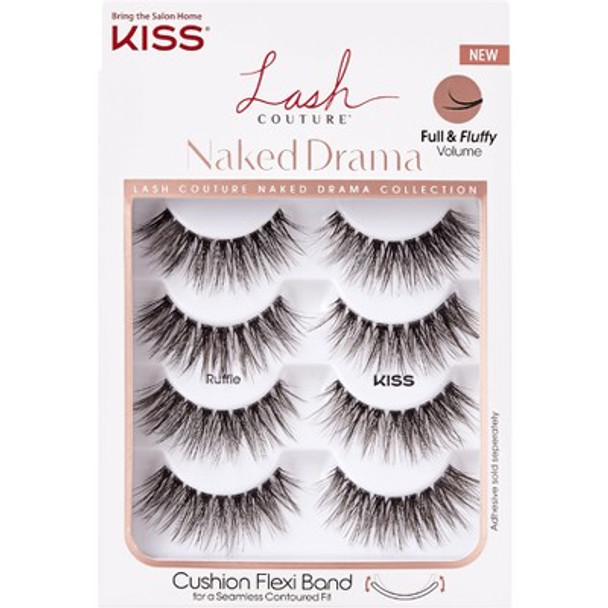 KISS Lash Couture Naked Drama Collection Fake Eyelashes - Ruffle - 4 Pairs