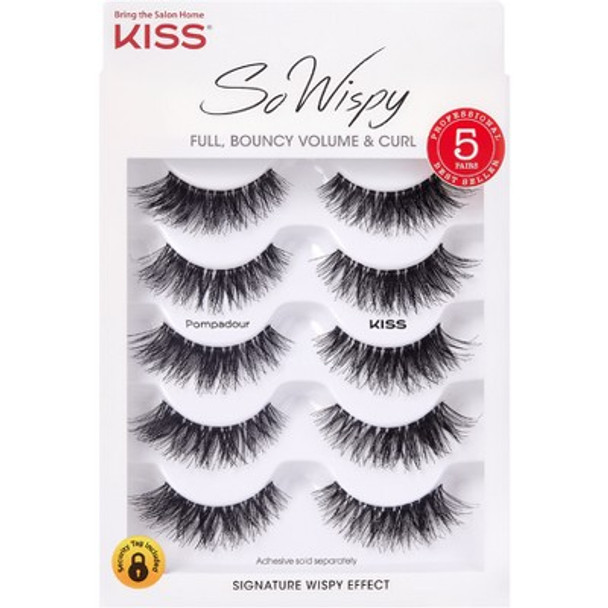 KISS So Wispy Full Volume Fake Eyelashes - Pompadour - 5 Pairs