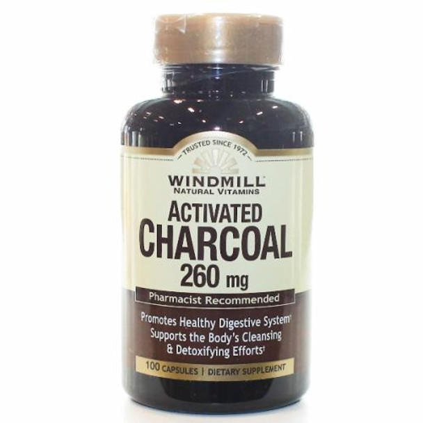 Activated Charcoal 100 Tabs By Windmill Health Products