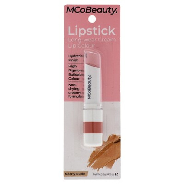 Lipstick Long-Wear Cream Colour - Nearly Nude by MCoBeauty for Women - 0.12 oz Lipstick Lipstick Long-Wear Cream Colour - Nearly Nude by MCoBeauty for Women - 0.12 oz Lipstick
