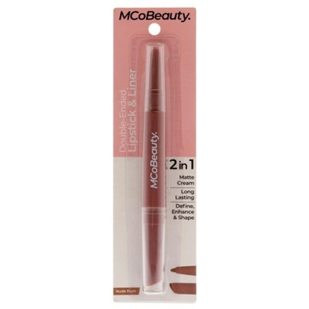 Double-Ended Lipstick and Liner - Nude Rush by MCoBeauty for Women - 0.06 oz Lipstick