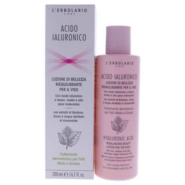 Hyaluronic Acid Rebalancing Beauty Lotion by LErbolario for Unisex - 6.7 oz Treatment
