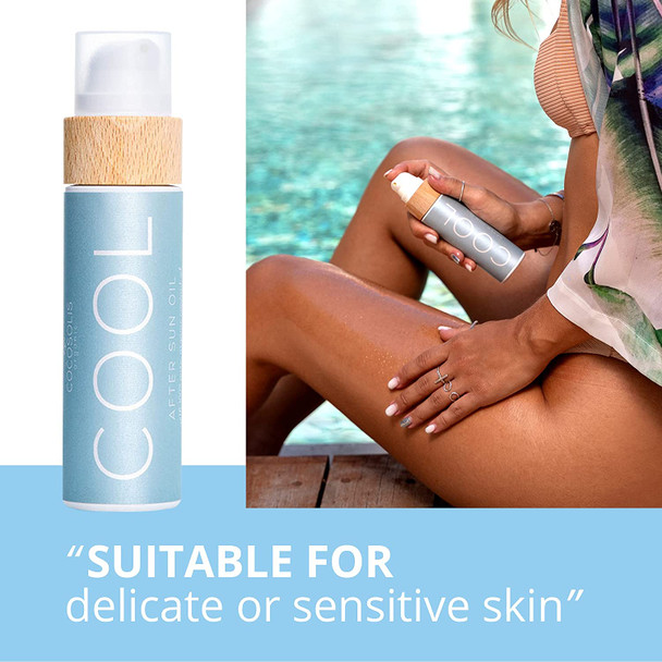 COCOSOLIS COOL After Sun Oil | Organic Oil for Tender Hydration and Recovery After Sun | Moisturising, Revitalising & Nourishing the Skin | 9 Raw Organic Oils for Smooth & Elastic Skin