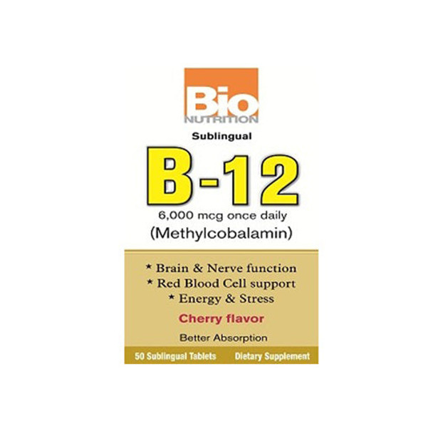 B-12 Sublingual 50 Tabs By Bio Nutrition Inc