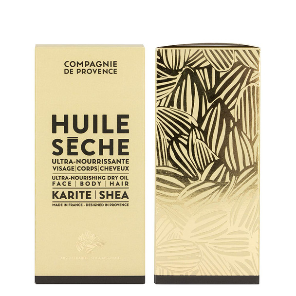 Compagnie de Provence Ultra Nourishing Dry Face Body Hair Oil, Karite (Shea Butter), 3.3 Fl Oz