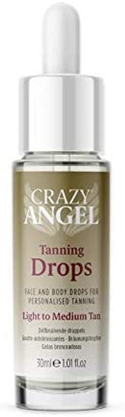 Crazy Angel Tanning Drops 30ml Light to Medium Tan For Face & Body