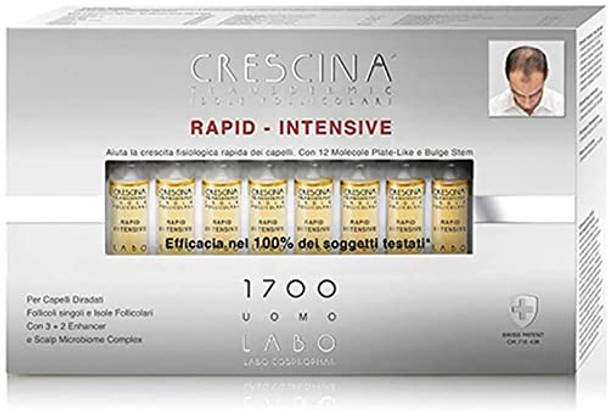 Crescina Transdermic RAPID-INTENSIVE 1700 Man 20 Hair Growth Vials