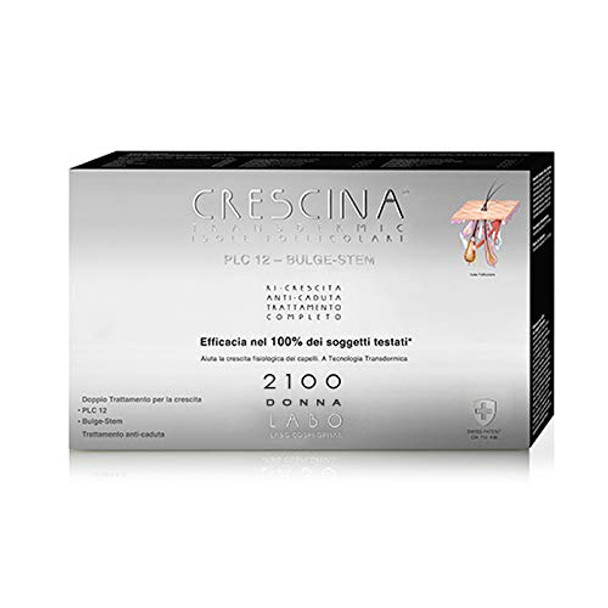 Crescina Transdermic Plc12 Bulge Stem Anti Hair Loss Treatment 2100 Woman 40 (14+14+12) Vials