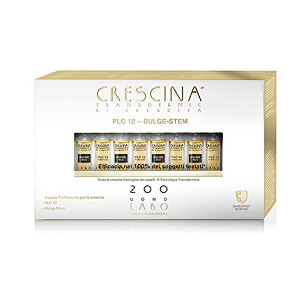 CRESCINA Plate Like Complex PLC12 BULGE STEM Hair Re-Growth Treatment 200 MAN 20 (10+10) Vials CRESCINA Plate Like Complex PLC12 BULGE STEM Hair Re-Growth Treatment 200 MAN 20 (10+10) Vials